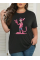 Baskılı Oversize Bisiklet Yaka T-shirt - Beyaz