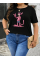 Baskılı Oversize Bisiklet Yaka T-shirt - Beyaz