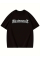 Baskılı Oversize Bisiklet Yaka T-shirt - Siyah Baskılı Oversize Bisiklet Yaka T-shirt - Siyah