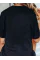 Baskılı Oversize Bisiklet Yaka T-shirt - Siyah Baskılı Oversize Bisiklet Yaka T-shirt - Siyah