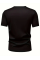 Baskılı Oversize Bisiklet Yaka T-shirt - Siyah