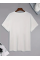 Baskılı Oversize Bisiklet Yaka T-shirt - Beyaz