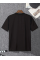 Baskılı Oversize Bisiklet Yaka T-shirt - Siyah