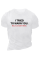 Baskılı Oversize Bisiklet Yaka T-shirt - Beyaz