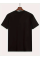 Baskılı Oversize Bisiklet Yaka T-shirt - Siyah