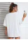 New York Baskılı Oversize Bisiklet Yaka T-shirt - Beyaz New York Baskılı Oversize Bisiklet Yaka T-shirt - Beyaz
