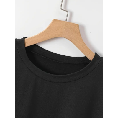 New York Baskılı Oversize Bisiklet Yaka T-shirt - Siyah New York Baskılı Oversize Bisiklet Yaka T-shirt - Siyah