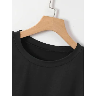New York Baskılı Oversize Bisiklet Yaka T-shirt - Siyah New York Baskılı Oversize Bisiklet Yaka T-shirt - Siyah