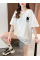 Baskılı Oversize Bisiklet Yaka T-shirt - Beyaz Baskılı Oversize Bisiklet Yaka T-shirt - Beyaz