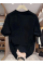 Baskılı Oversize Bisiklet Yaka T-shirt - Beyaz