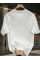 Baskılı Oversize Bisiklet Yaka T-shirt - Beyaz