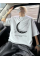 Baskılı Oversize Bisiklet Yaka T-shirt - Beyaz