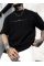 Baskılı Oversize Bisiklet Yaka T-shirt - Siyah