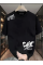Baskılı Oversize Bisiklet Yaka T-shirt - Siyah Baskılı Oversize Bisiklet Yaka T-shirt - Siyah