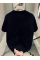 Baskılı Oversize Bisiklet Yaka T-shirt - Siyah Baskılı Oversize Bisiklet Yaka T-shirt - Siyah