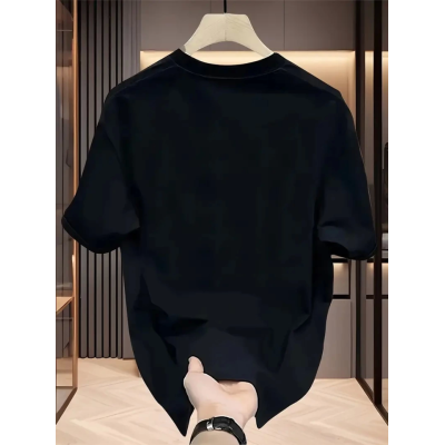 Baskılı Oversize Bisiklet Yaka T-shirt - Siyah Baskılı Oversize Bisiklet Yaka T-shirt - Siyah