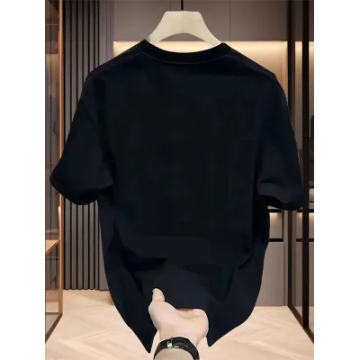 Baskılı Oversize Bisiklet Yaka T-shirt - Siyah Baskılı Oversize Bisiklet Yaka T-shirt - Siyah