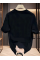 Baskılı Oversize Bisiklet Yaka T-shirt - Siyah Baskılı Oversize Bisiklet Yaka T-shirt - Siyah