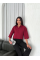 Crop Yakalı Gömlek Üç Çeyrek Sleeve Kol - Bordo Crop Yakalı Gömlek Üç Çeyrek Sleeve Kol - Bordo