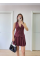 Takım Görünümlu Yelekli Mini Elbise- Bordo Takım Görünümlu Yelekli Mini Elbise- Bordo