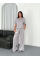 Osy Modal Yumuşak Dokulu Kumaş Bisiklet Yaka T-shirt Bol Paça Pantalon Ikili Takım - Boyalı Gri Osy Modal Yumuşak Dokulu Kumaş Bisiklet Yaka T-shirt Bol Paça Pantalon Ikili Takım - Boyalı Gri