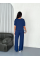 Osy Modal Yumuşak Dokulu Kumaş Bisiklet Yaka T-shirt Bol Paça Pantalon Ikili Takım -Saks Mavi Osy Modal Yumuşak Dokulu Kumaş Bisiklet Yaka T-shirt Bol Paça Pantalon Ikili Takım -Saks Mavi