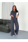 Osy Modal Yumuşak Dokulu Kumaş Bisiklet Yaka T-shirt Bol Paça Pantalon Ikili Takım -Antrasit Osy Modal Yumuşak Dokulu Kumaş Bisiklet Yaka T-shirt Bol Paça Pantalon Ikili Takım -Antrasit