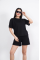 Osy Modal Yumuşak Dokulu Kumaş Bisiklet Yaka T-shirt Kısa Şort İkili Takım - Siyah Osy Modal Yumuşak Dokulu Kumaş Bisiklet Yaka T-shirt Kısa Şort İkili Takım - Siyah
